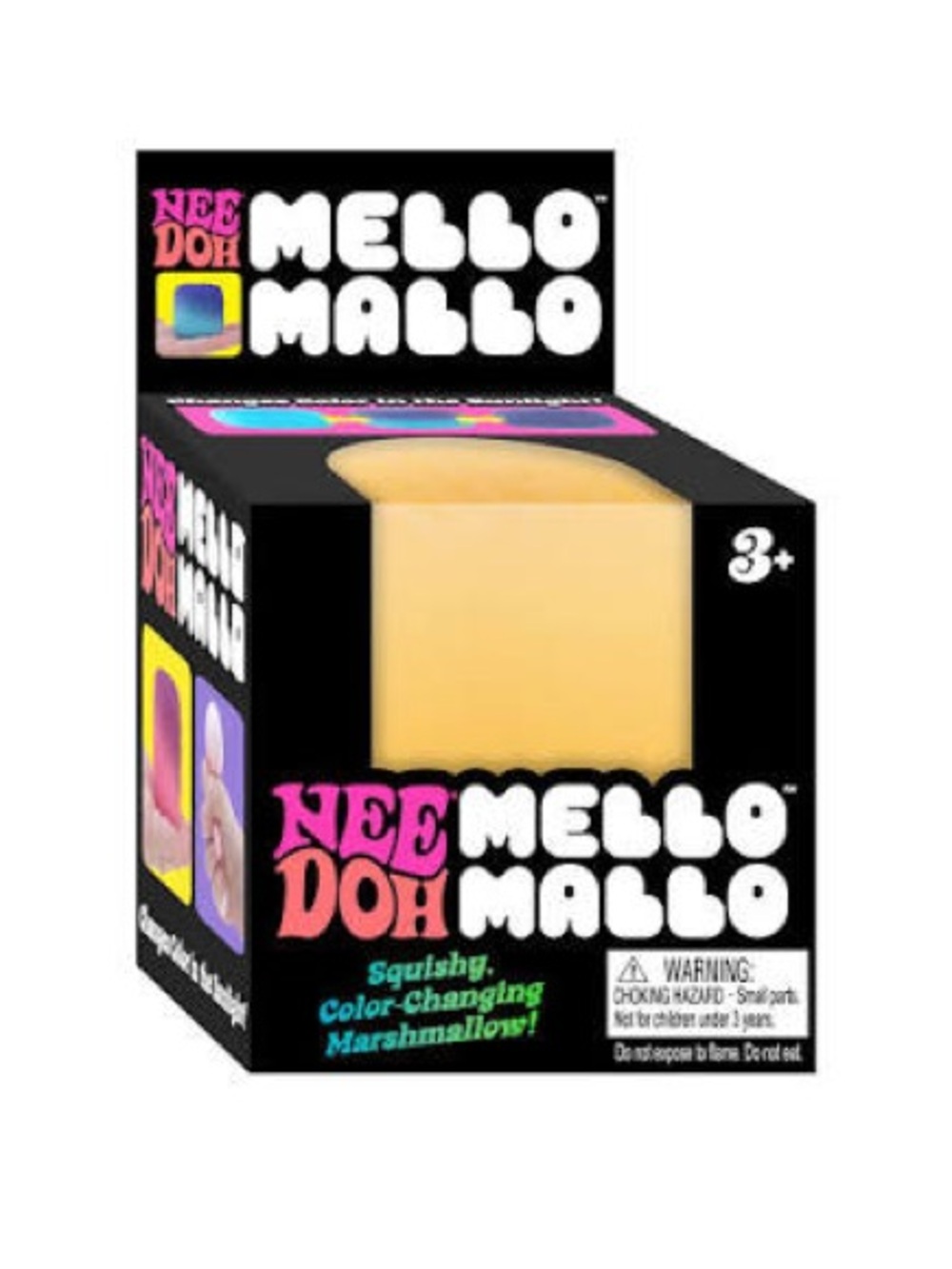 VIRAL NeeDoh Mello Mallo Yellow 💛 Color-Changing Marshmallow Squishy RARE